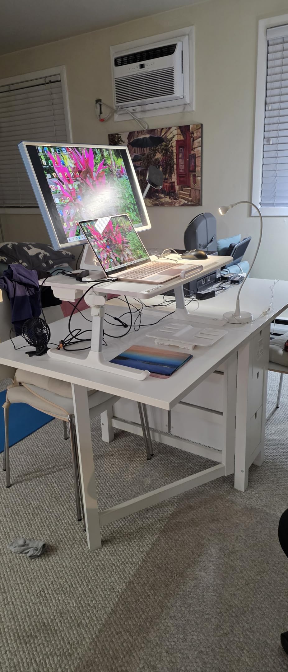 SAIJI X-Large Adjustable Laptop Bed Tray Desk, Foldable Laptop Desk with Storage Drawer and Bookstand for Eating, Working, Writing, Gaming, Drawing (Black) customer photo 1