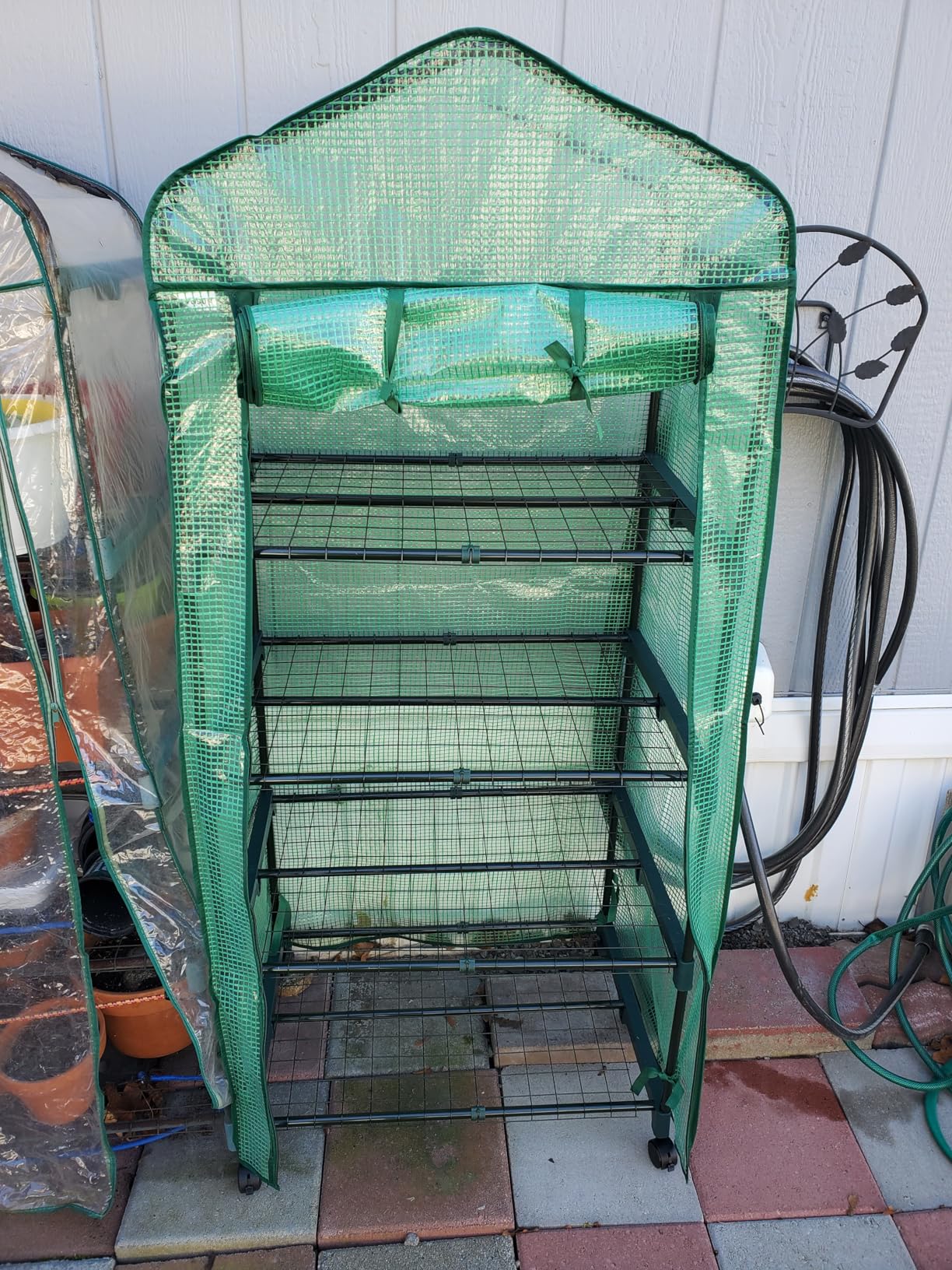 VIVOSUN 57 x 29 x 77-Inch Mini Walk-in Greenhouse with Windows, Shelves and Anchors, Plant Garden Hot House customer photo 1