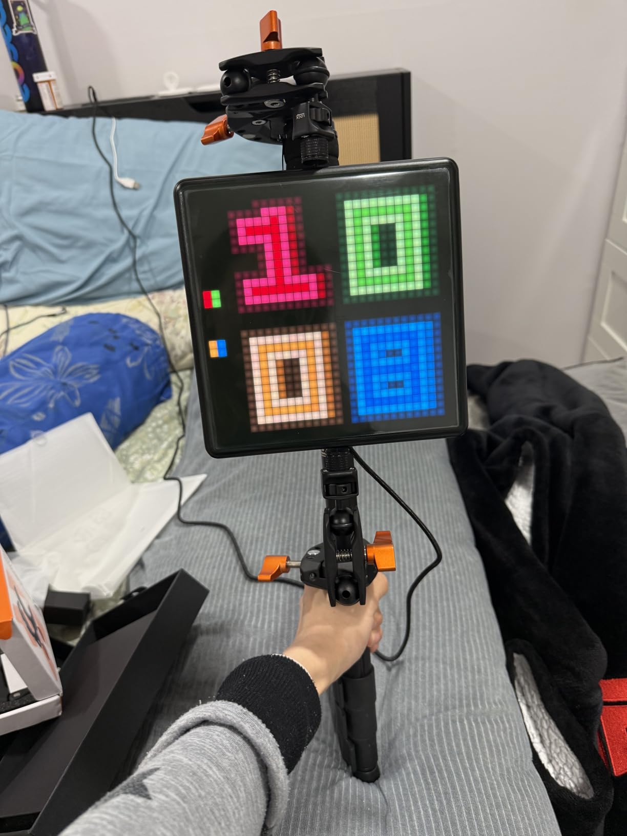 Divoom Pixoo-Max Pixel Display, APP Cellphone Control Display with 32 X 32 Programmable LED Screen for Home Decoration, Business Advertisement customer photo 1