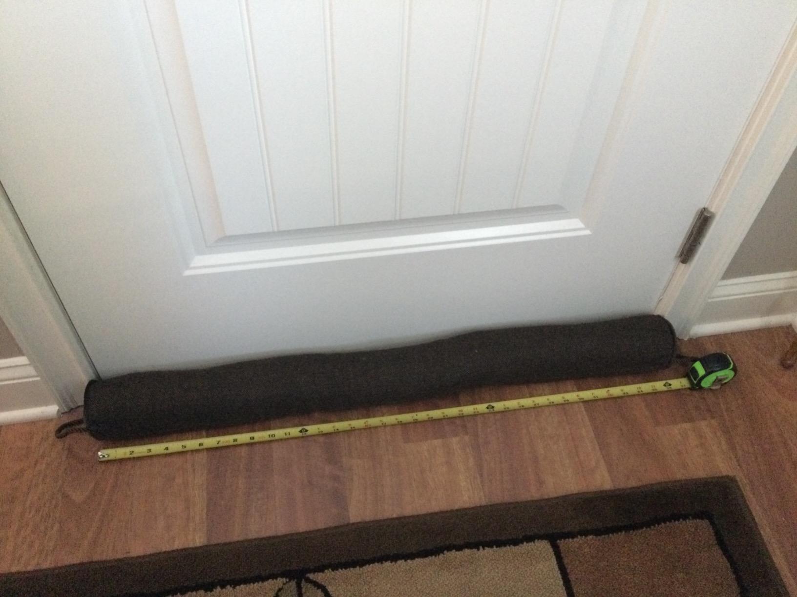Heavy Duty Under Door Draft Stopper and Noise Blocker, Sound Proof Under Door Draft Guard for Doors and Windows, Provides Air Insulation and Weather Stripping for Doors (Brown, 32 Inches) customer photo 1