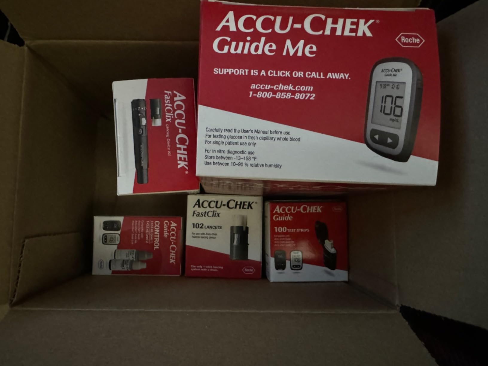 Accu-Chek FastClix Glucose Monitor Kit for Diabetic Blood Sugar Testing: Guide Me Meter, FastClix Lancing Device & 108 Lancets, 100 Guide Test Strips, and Control Solution (Packaging May Vary) customer photo 2