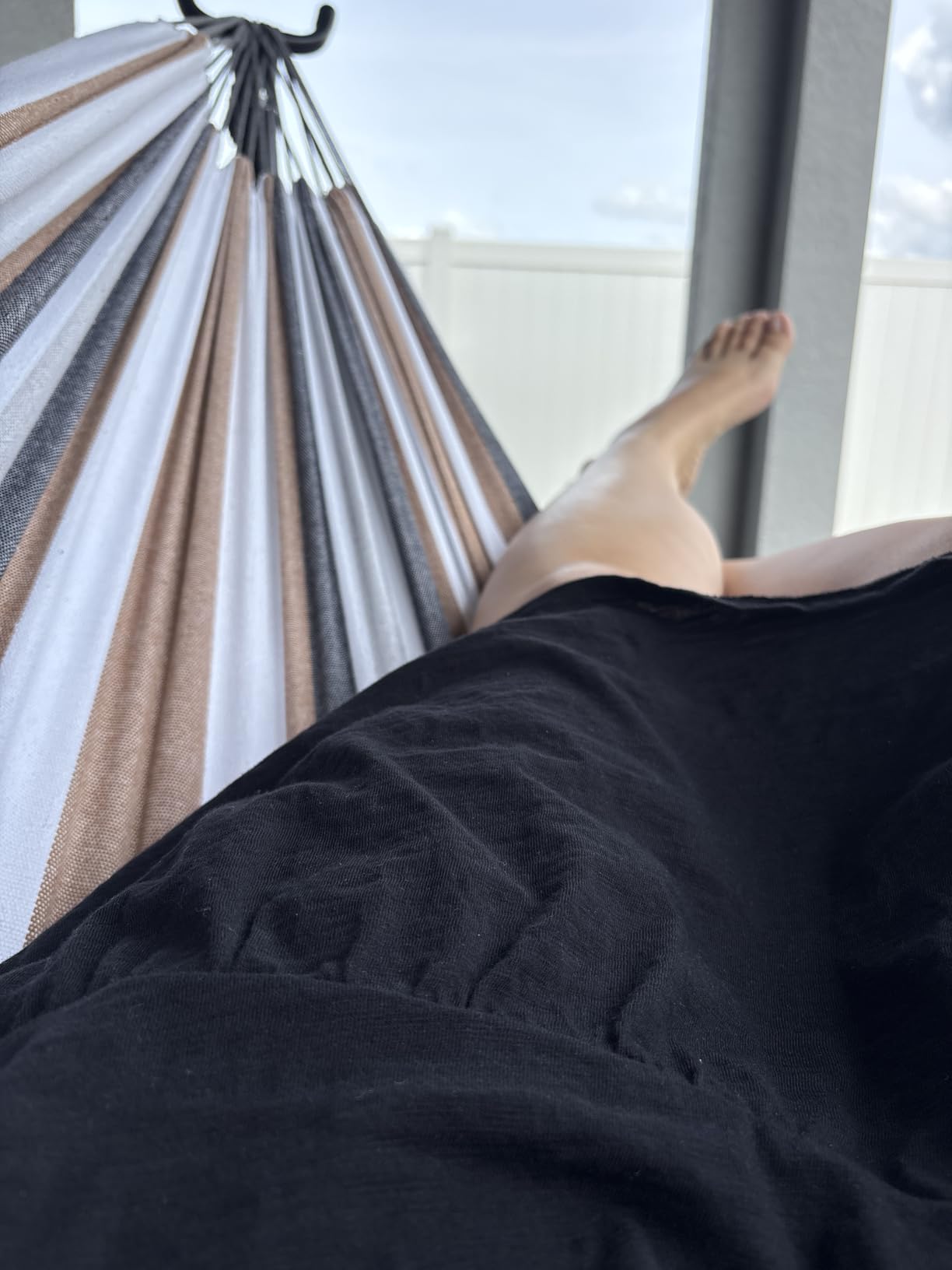 PNAEUT Double Hammocks with Stand for Outside, Portable Space Saving Heavy-Duty Steel Frame customer photo 2
