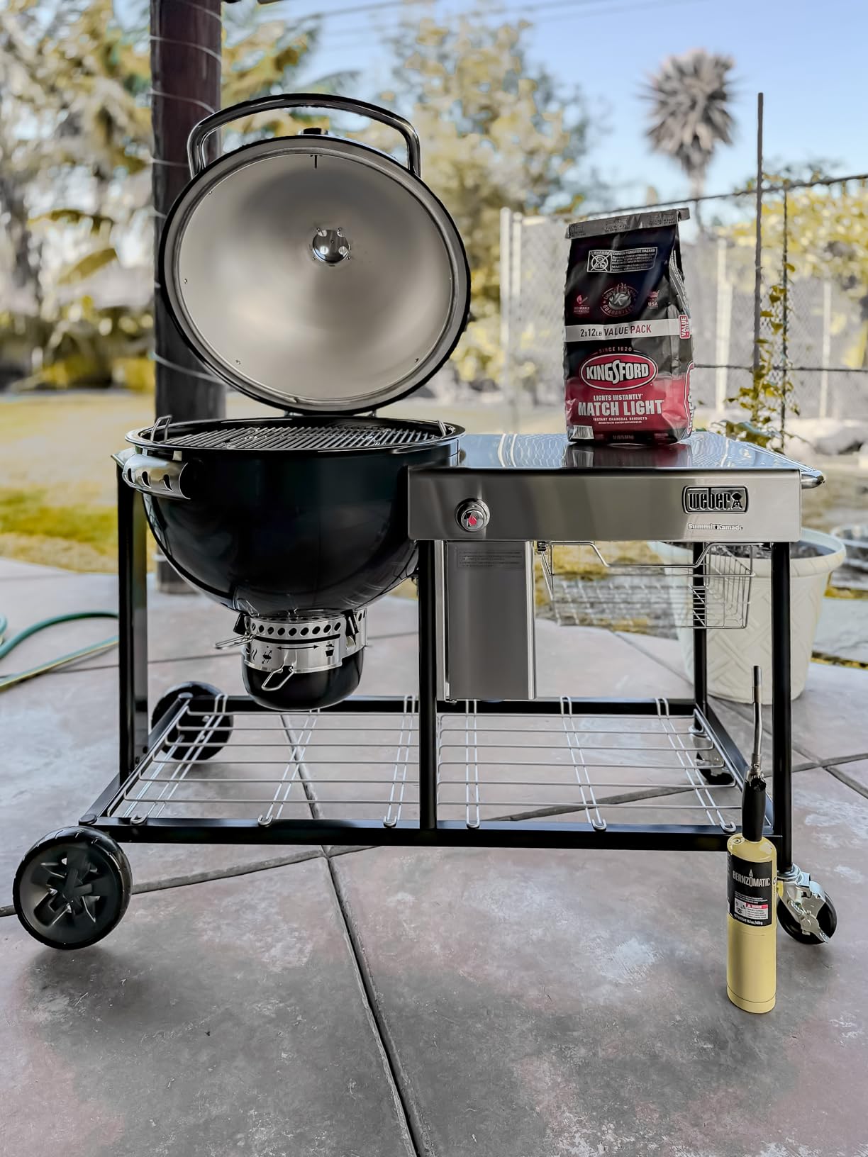 Weber Summit Kamado S6 Charcoal Grilling Center, Dual-Walled Insulated Steel Kamado with 24