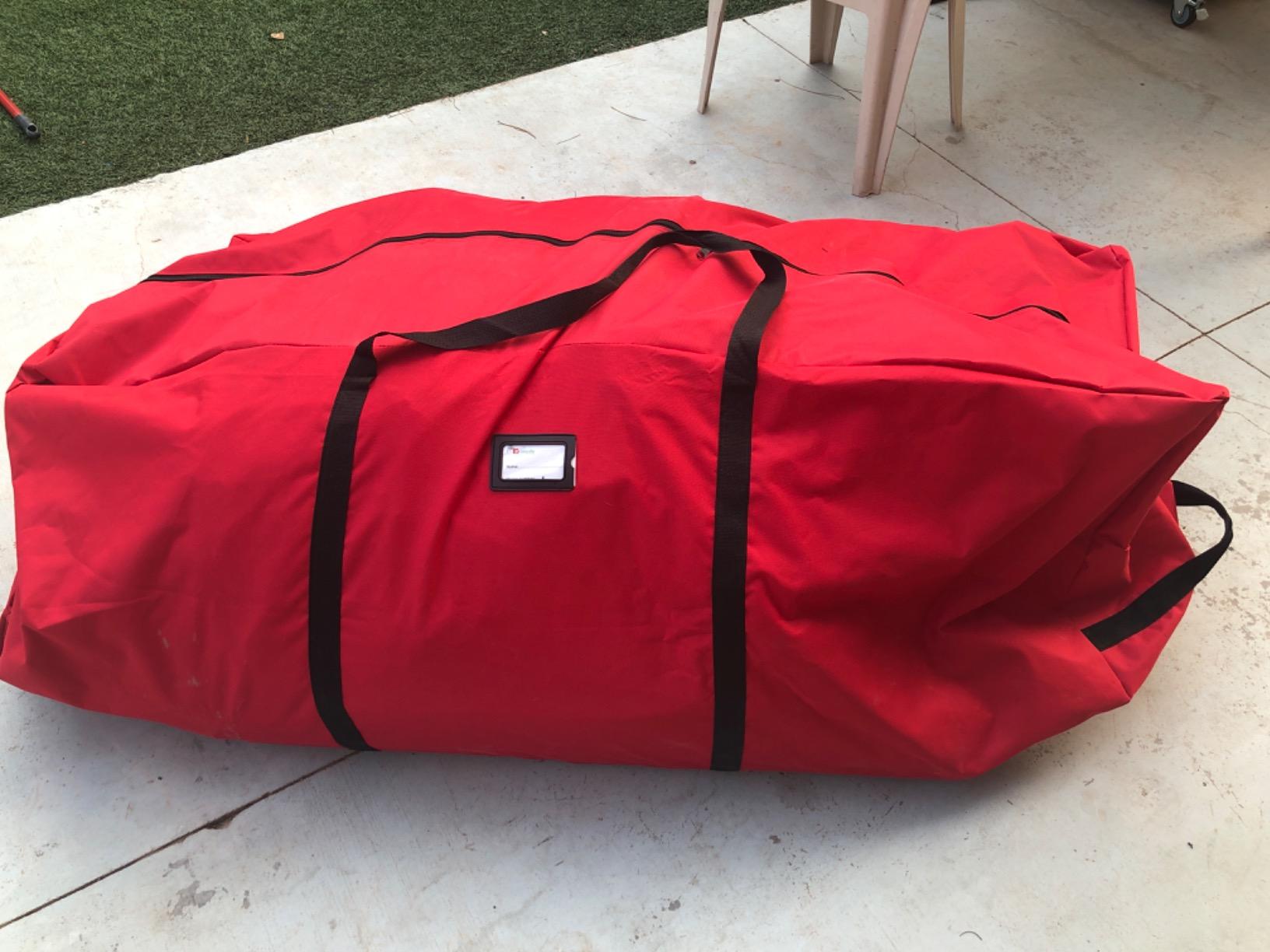 Christmas Tree Storage Bag, Fits Up to 9 foot Tall Xmas Holiday Trees, Extra Large Heavy Duty Xmas Box Container with Wheels customer photo 1