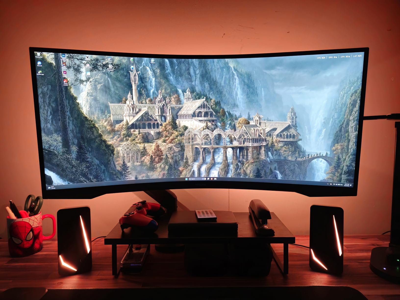 Samsung 34' Odyssey G5 Ultra-Wide Gaming Monitor with 1000R Curved Screen, 165Hz, 1ms, FreeSync Premium, Large Display, Eye Comfort, Multiple Ports, WQHD customer photo 1