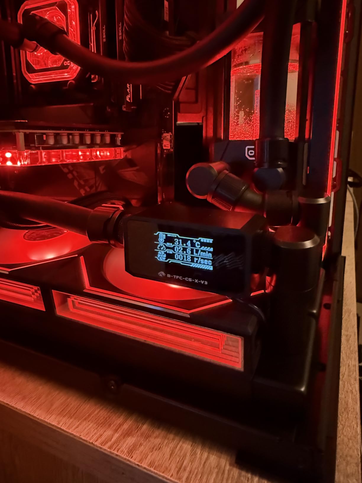 Bykski Water Cooling Digital Flow Meter Temperature Display customer photo 1