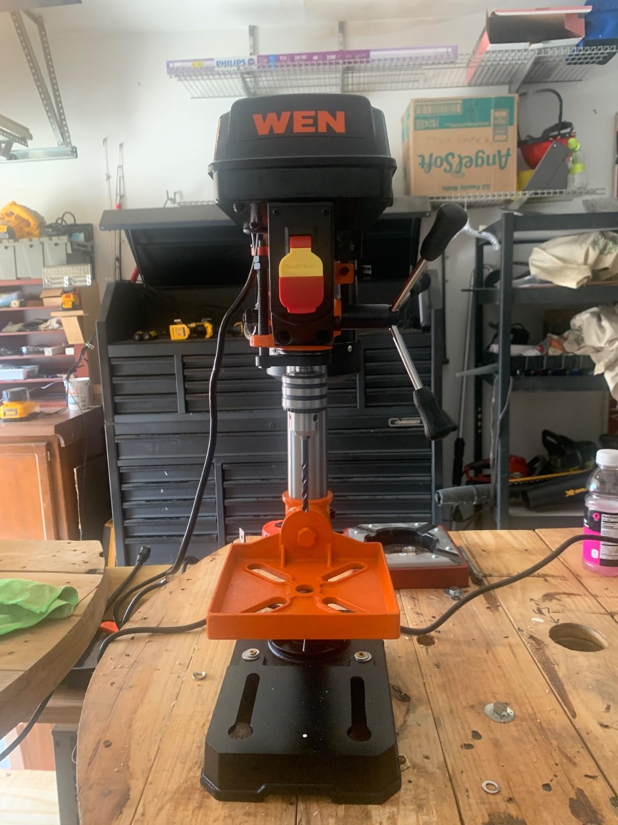 WEN 4208T 2.3-Amp 8-Inch 5-Speed Cast Iron Benchtop Drill Press,Black/Orange customer photo 1