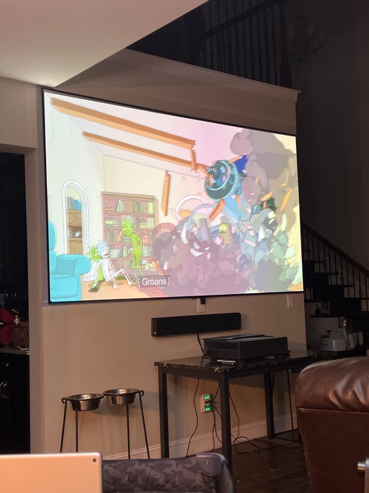 BenQ V7050i 4K Laser Smart TV Projector | Ultra Short Throw | 2500 ANSI Lumens Bright and Beautiful | HDR-PRO | HDR10 & HLG | Android TV | Wireless Casting | HDMIx2 & SPDIF | ARC | 3 Year Warranty customer photo 1