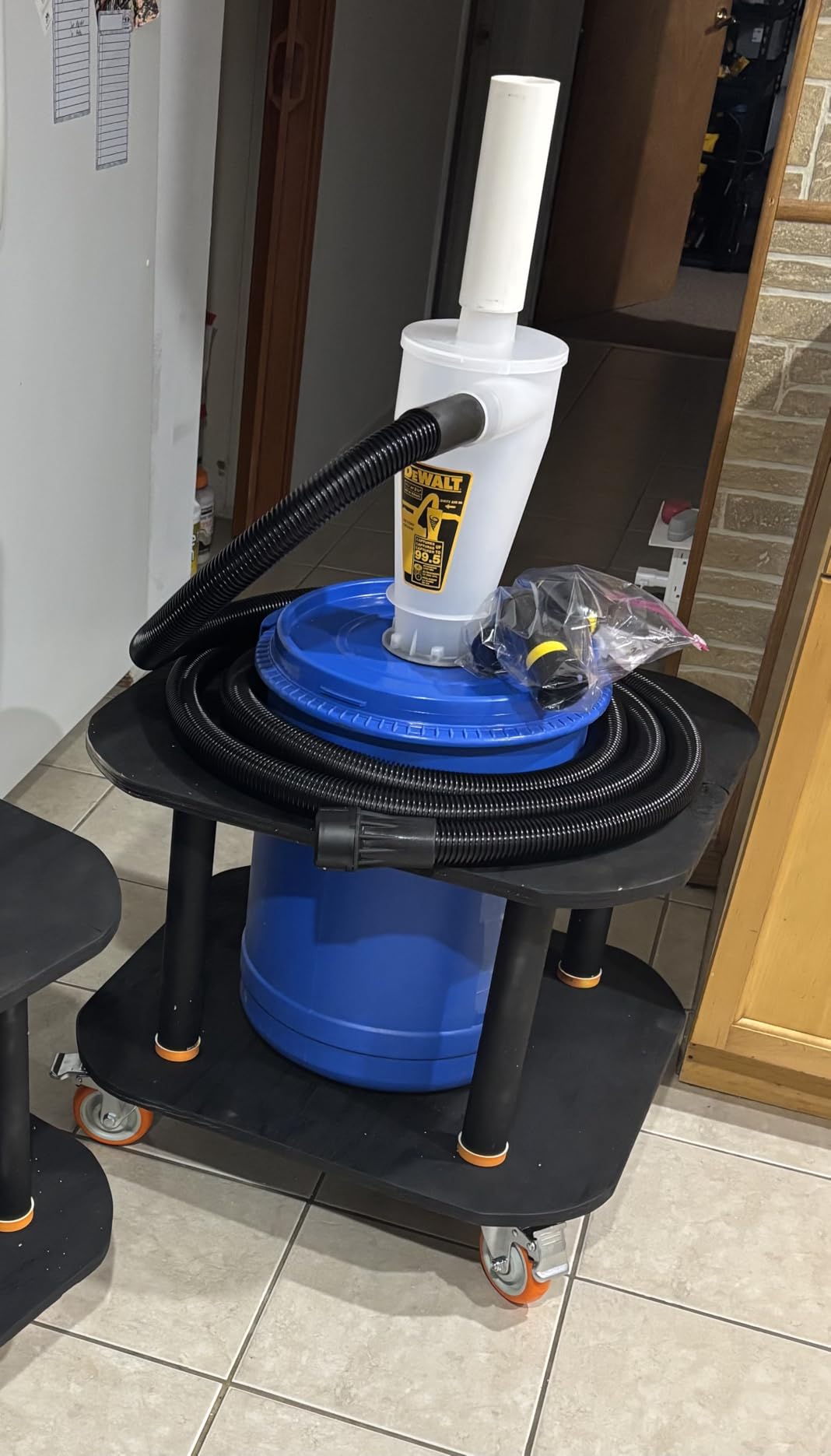 Dewalt Dust Separator for Wet/Dry Shop Vacuums, Cyclone Dust Collector Up To 99.5% Efficiency, High-performance Cycle Powder Collector Filter, Dust Collector Model: DXVCS001 customer photo 1