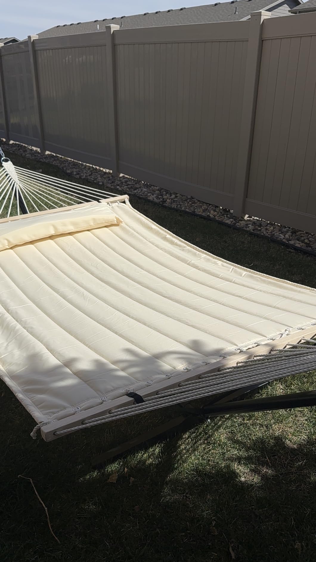 SUNCREAT 2 Person Hammock with Stand, Heavy Duty Portable Hammocks, 475 lbs Capacity customer photo 2