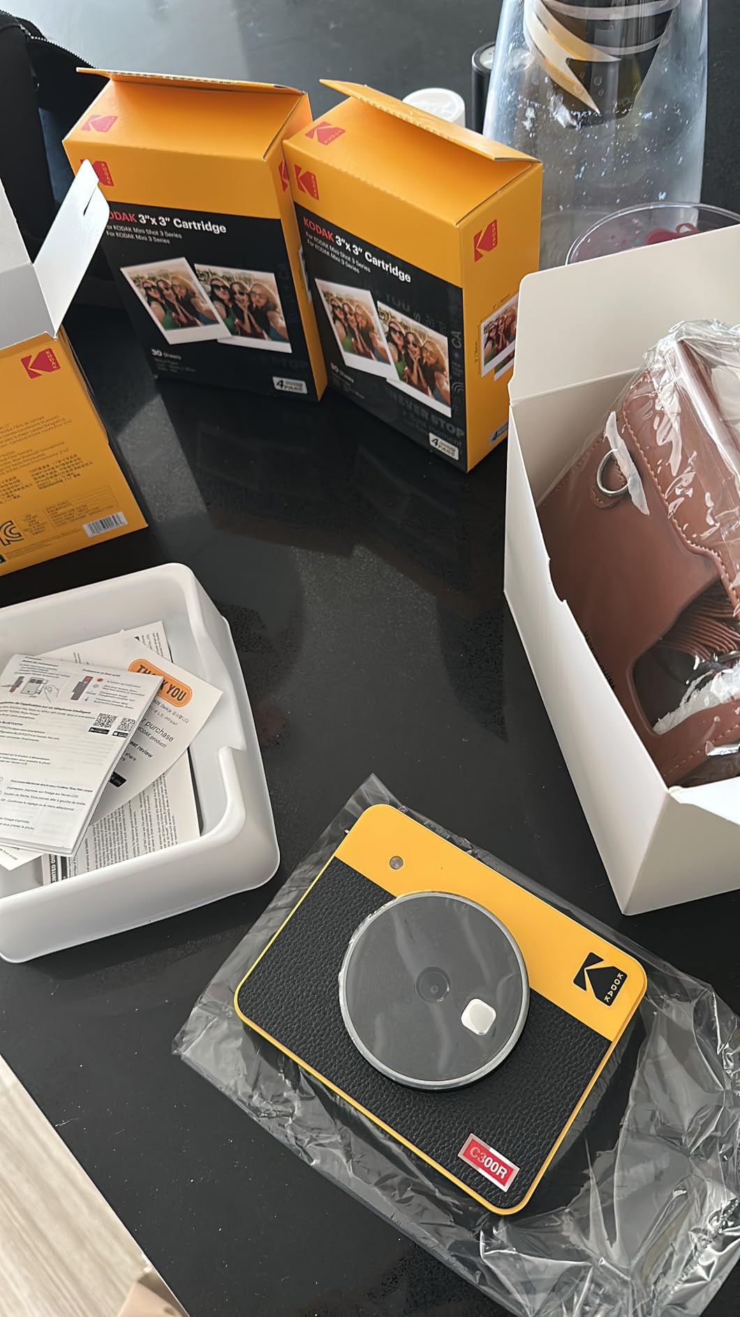 KODAK Mini Shot 3 Retro 4PASS 2-in-1 Instant Digital Camera and Photo Printer (3x3 inches) Initial 8 Sheets + 30 Sheets Gift Bundle, White customer photo 1