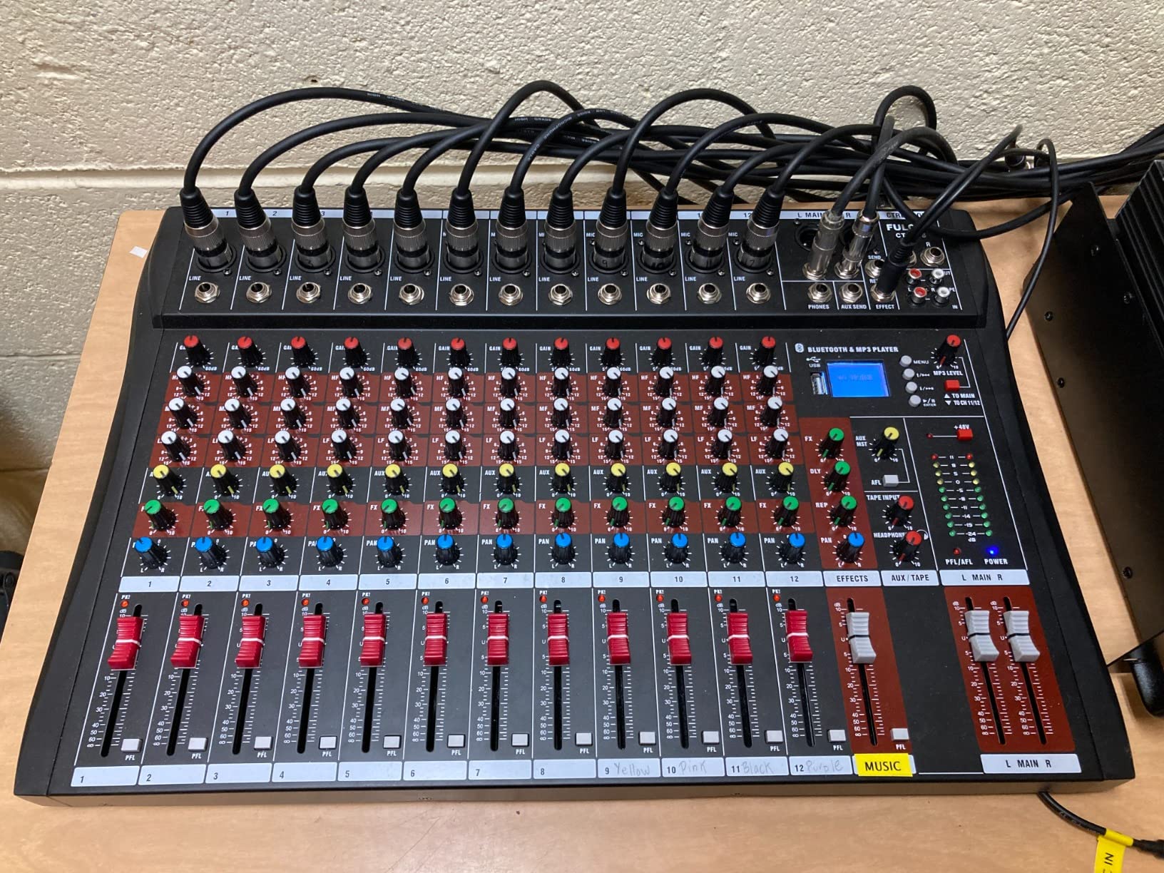 FULUODE 12 Channel Mixer Audio Console, CT-120S Professional Music Mixer DJ Mixing Board with Reverb Bluetooth MP3 Player 48V Phantom Power Supply USB Recording for Studio Karaoke Live Performance customer photo 2