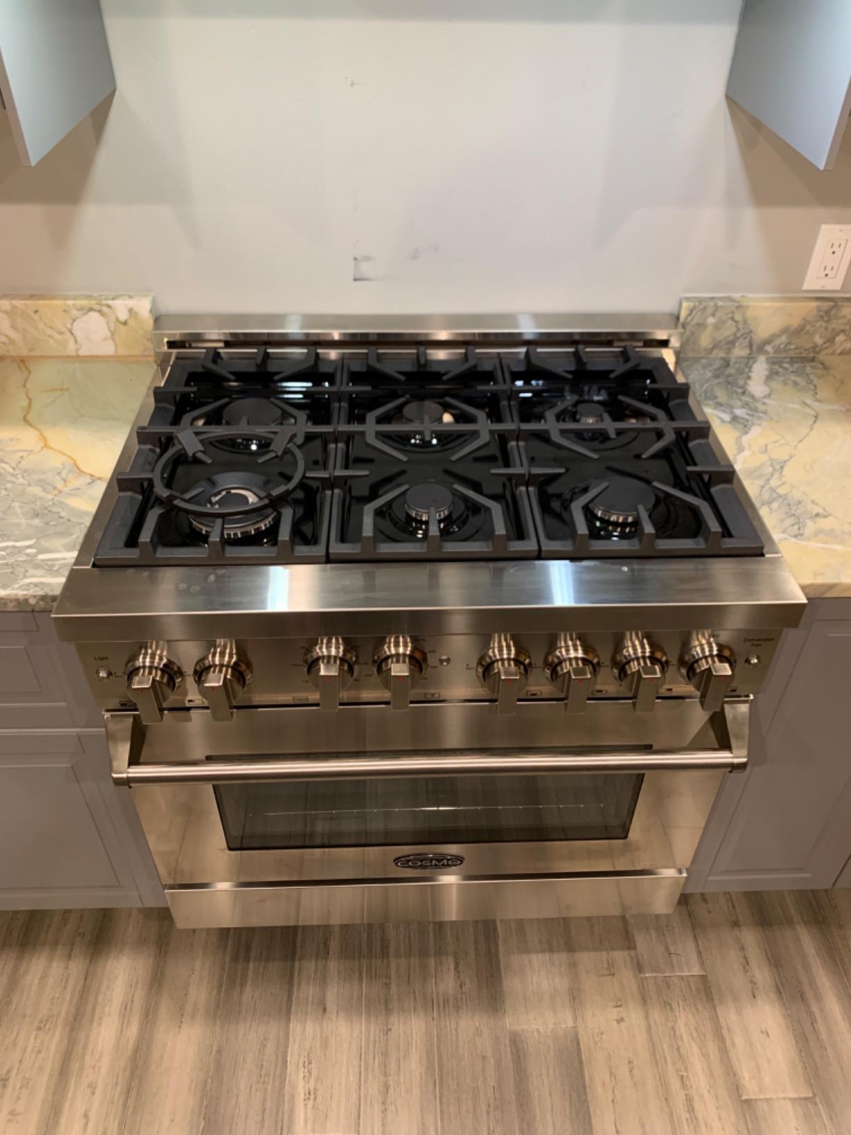 COSMO COS-GRP486G 48 in. 5.5 cu. ft. Double Oven Gas Range with 8 Italian Burners and Heavy Duty Cast Iron Grates in Stainless Steel customer photo 2
