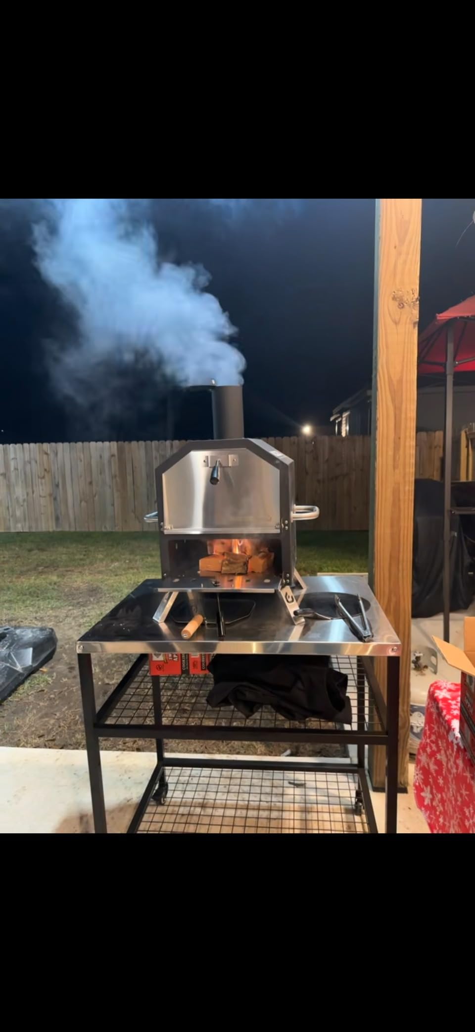 Pizzello Outdoor Pizza Oven Wood Fired 2-Layer Pizza Ovens Outside Pizza Maker with Stone, Pizza Peel, Cover customer photo 1
