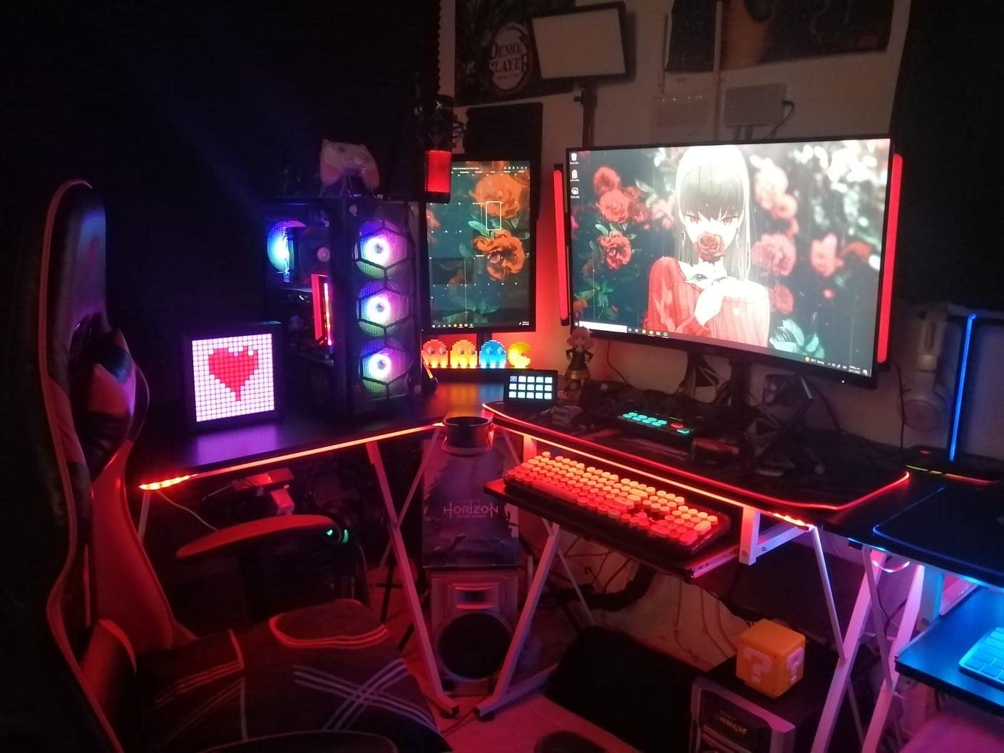 Divoom LED Light Pixel Display Panel Suit for RGB Light Bars, Smart App Control with Cool Animation Desk Setup for PC, TV, Gaming Room Decor customer photo 1