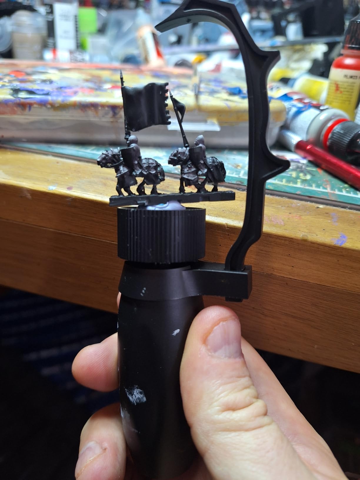 WH01 Painting Handle for Wargame Miniatures with Model Bases (Black) customer photo 2
