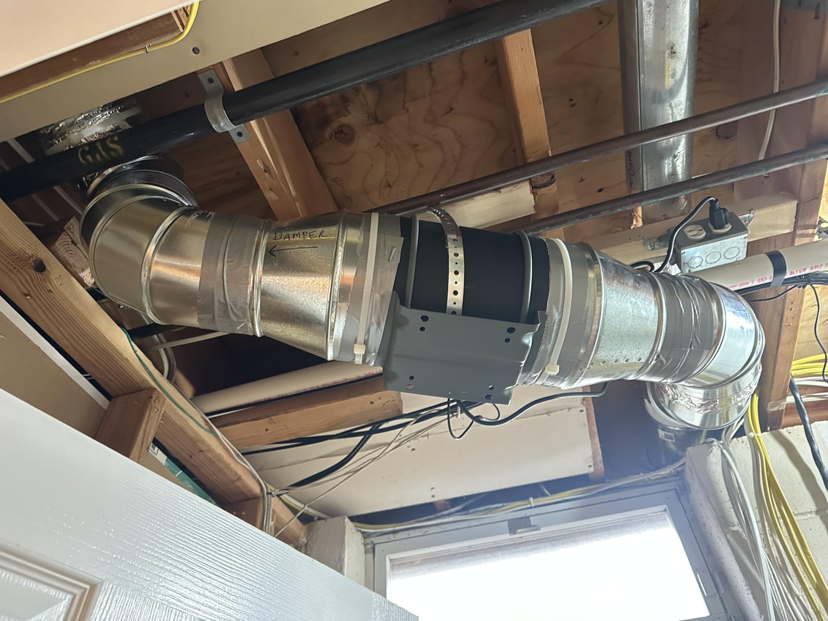 Toolazy 4 Inch Inline Duct Fan 214 CFM, Vent Booster Exhaust Fan with 0-100% Variable Speed Controller, EC Motor 27 dBA Quiet Ventilation Fan for Grow Tent, HVAC, Basement, Bathroom, Crawl Space customer photo 1