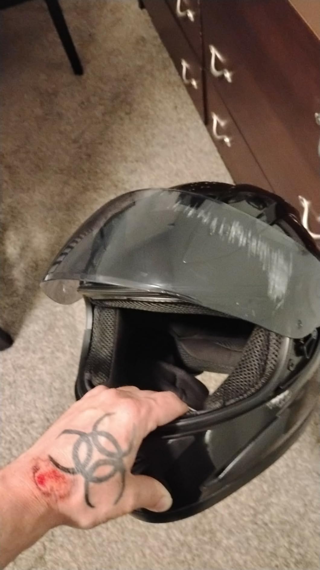 1STORM Motorcycle Bike Full FACE Helmet Mechanic customer photo 2