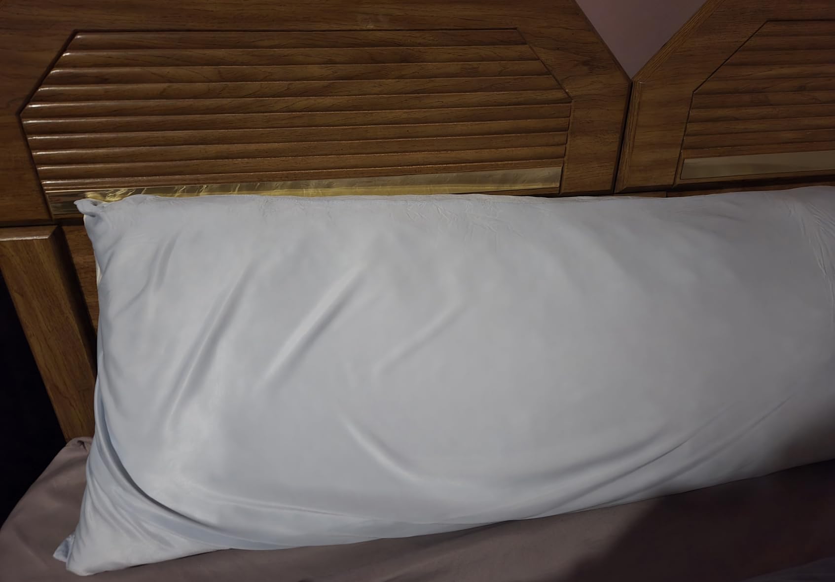 WhatsBedding Memory Foam Body Pillow with Removable Pillowcase - Fluffy Body Pillows for Adults - Large Long Bed Pillows for Sleeping - 20x54 inch, White customer photo 1