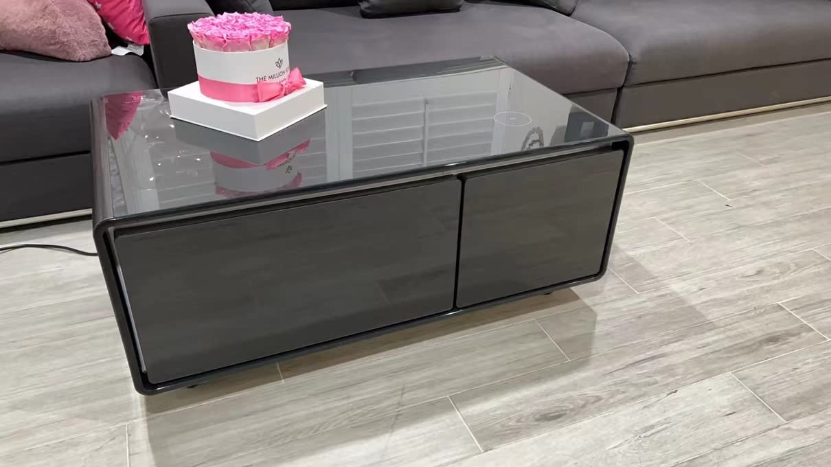 LIVTAB Smart Coffee Table, Living Room Table with Built in Fridge, 23