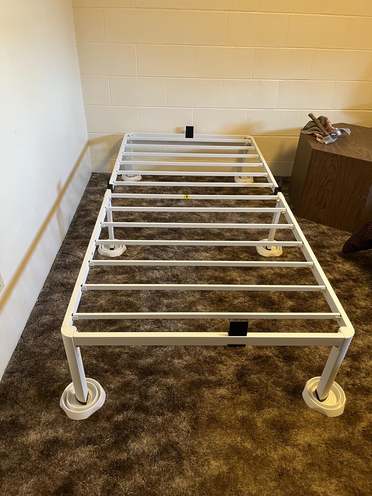 MAF 14 Inch Full Size Metal Platform Bed Frame with Round Corner Legs, 3000 LBS Heavy Duty Steel Slats Support, Noise Free, No Box Spring Needed, Easy Assembly customer photo 2
