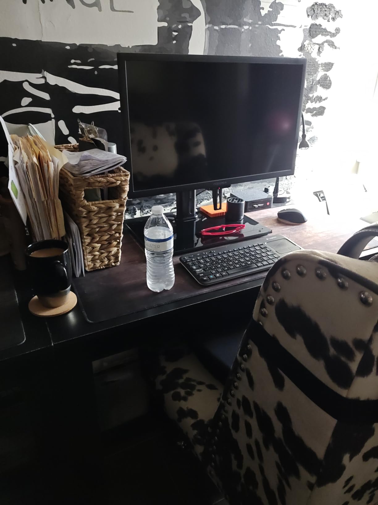 SSOIU Vaporwave Palm Large Gaming Desk Mat - Extra Large, Cute, Keyboard Mat - XXL Gaming Mouse Pads, 35.5 x 15.7 inch customer photo 2