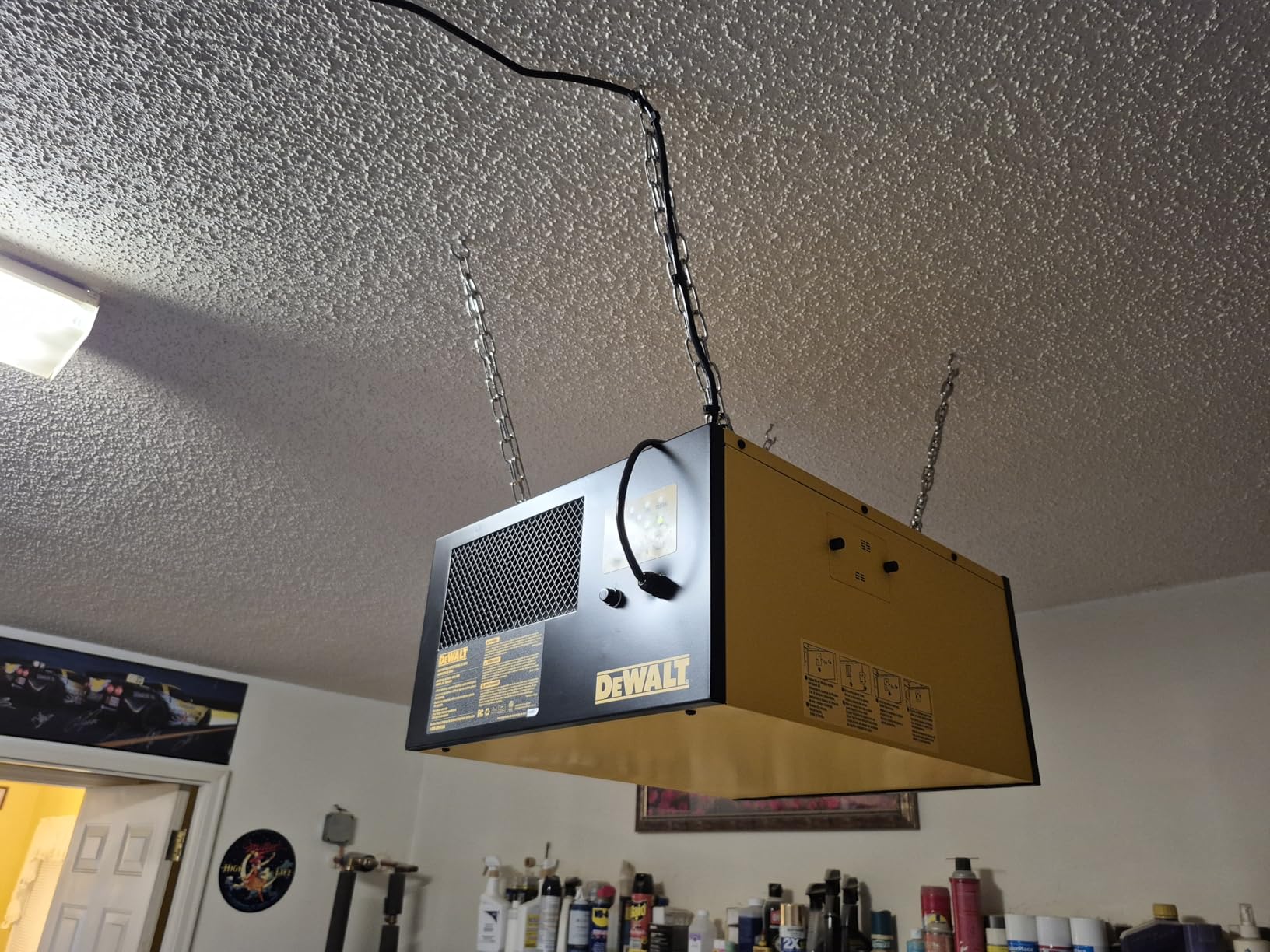 DeWALT DWXAF101 Air Filtration System, 3-Speed Hanging Ceiling Dust Collectors for Woodworking, Remote Controlled Dust Collection Systems, 2 Stage Filtration, for Shop Garage customer photo 1