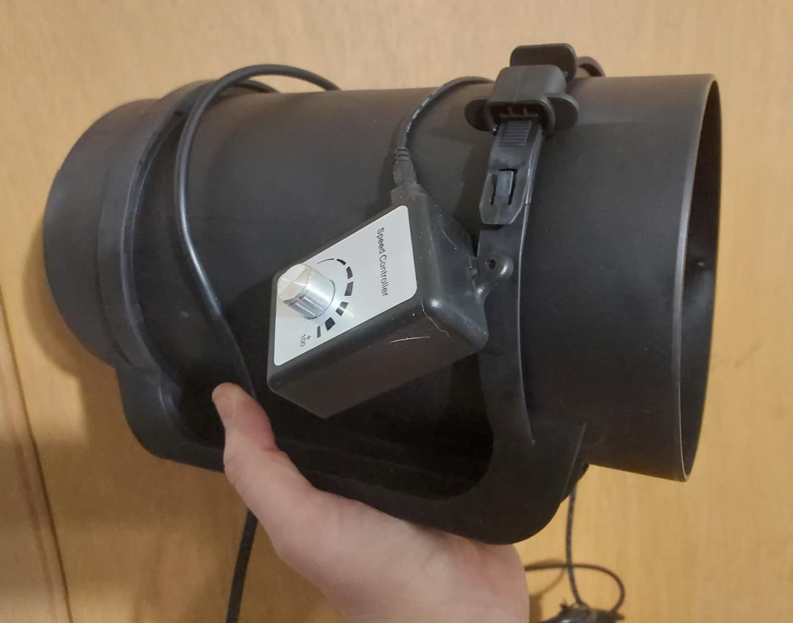 Hon&Guan Inline Duct Fan 469 CFM, 6 inch inline fan with Variable Speed Controller EC Motor, 6 inch Duct Fan for Heating Cooling Booster, Grow Tents, Hydroponics customer photo 2
