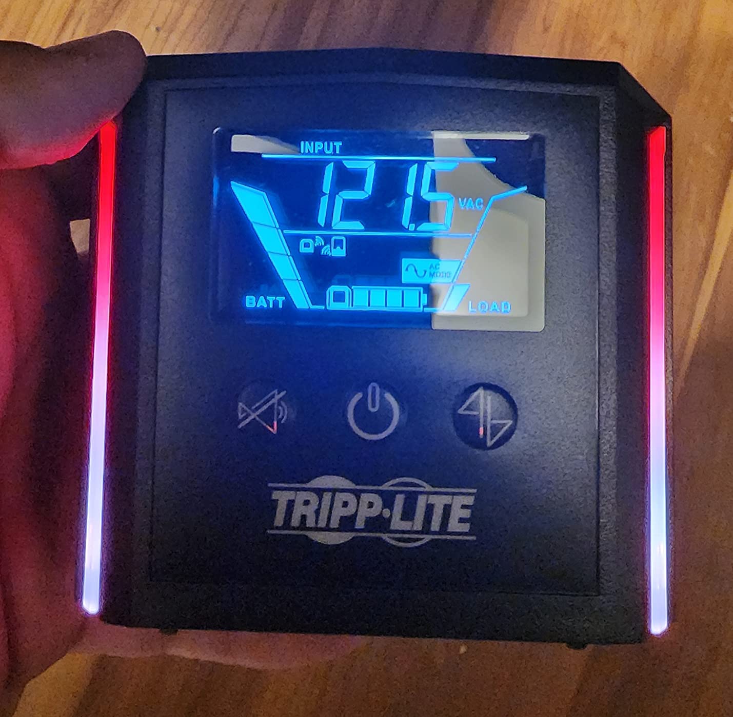 Tripp Lite Pure Sine Wave Gaming UPS Battery Backup, 1200VA 720W 120V, Detachable LCD, Automatic Voltage Regulation, USB, RGB LED Lights, 3-Year Warranty & $250K Insurance (SMART1200PSGLCD) customer photo 1