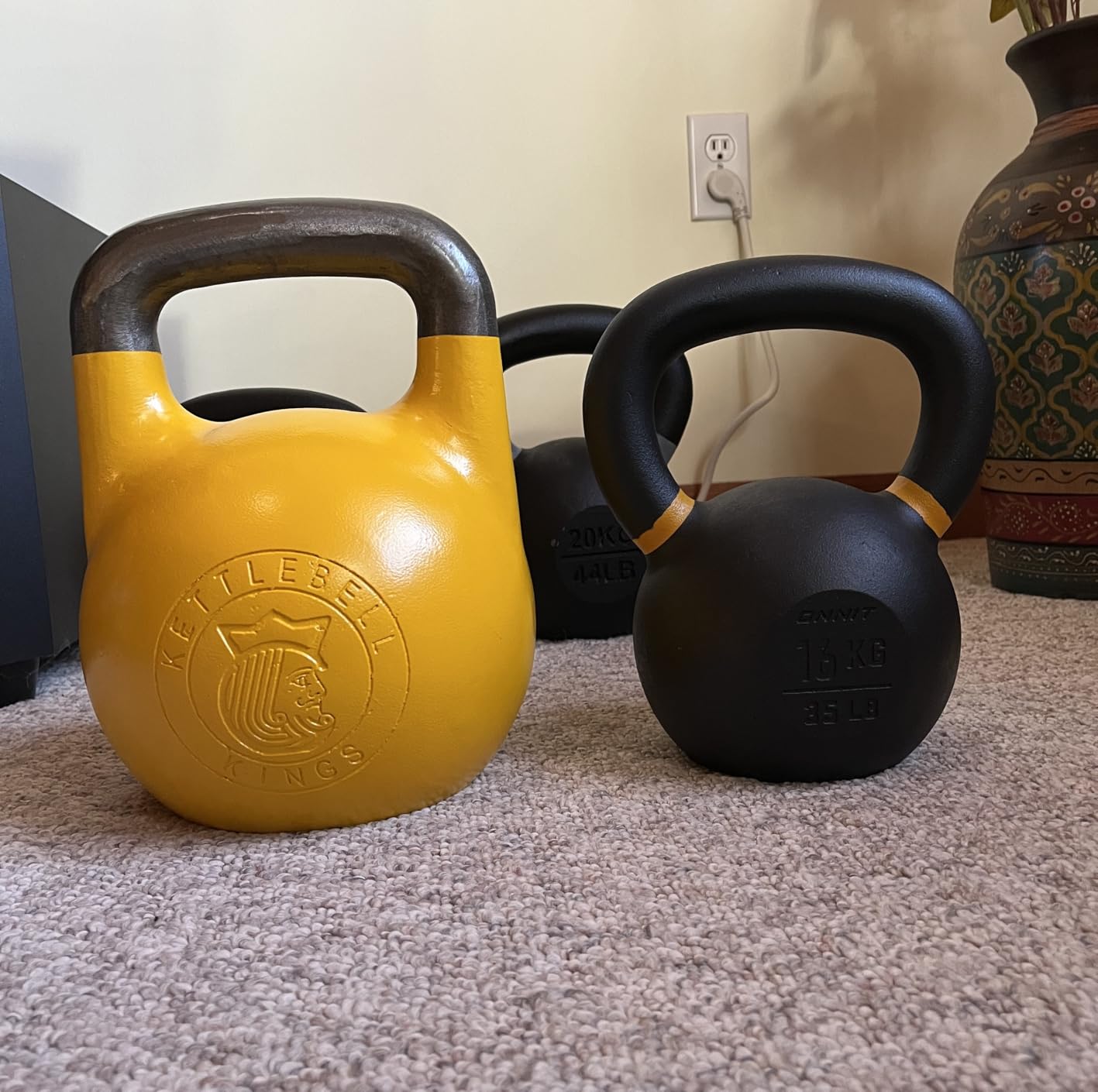 Kettlebell Kings Competition Kettlebells Weight (35mm handle) 8-48 KG | Hand weights Workout Gym Equipment & Strength Training Sets for Women & Men for Home Gym | Suitable for High Repetition Workouts customer photo 1
