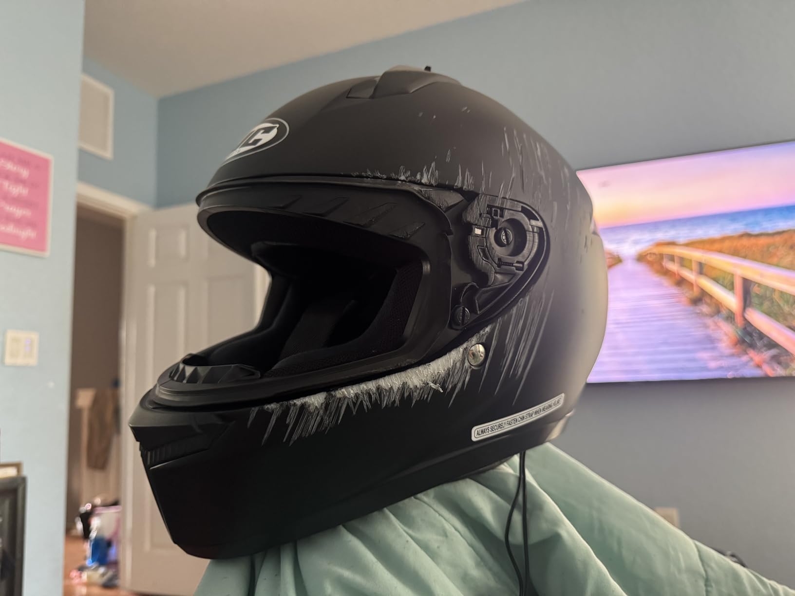 HJC C10 Solid Full Face Motorcycle Helmet (White, Large) customer photo 2