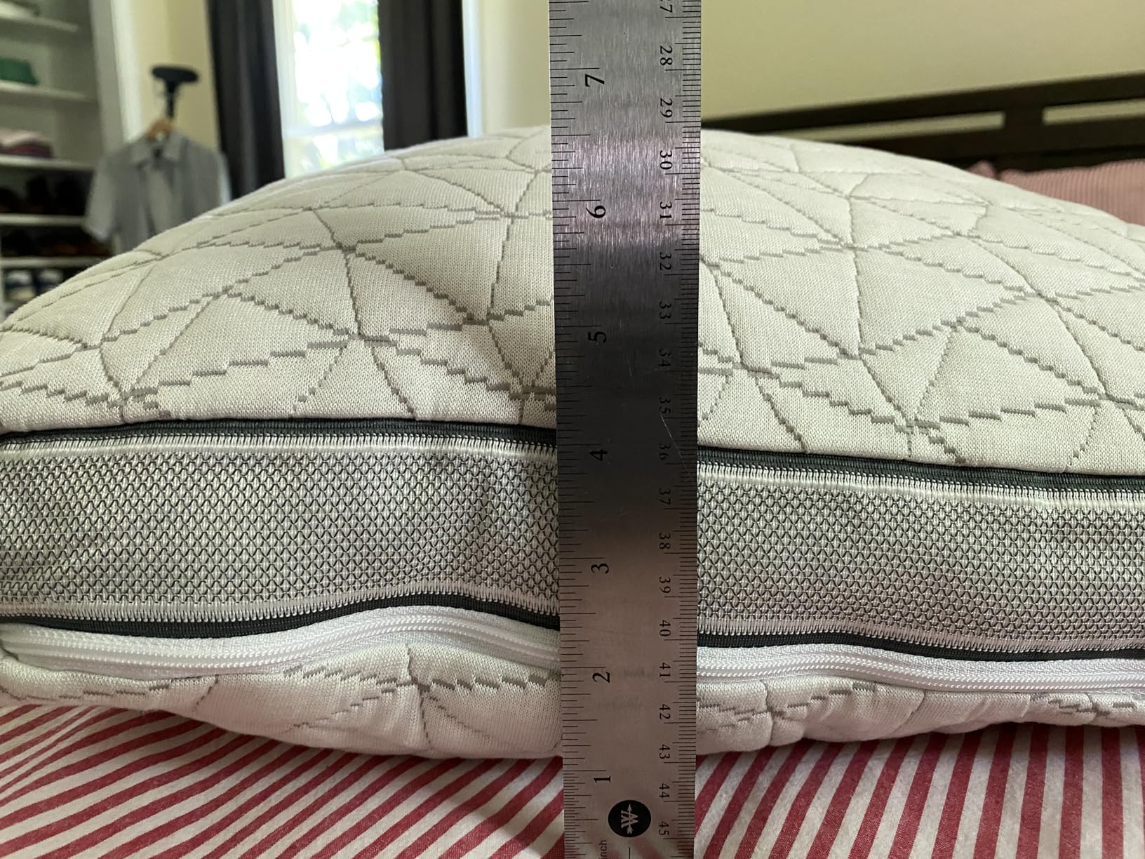 Coop Home Goods Cool+ Crescent Adjustable Pillow, Queen Size Plus Shaped Memory Foam Pillows with Cooling Gel, Neck Support, Back or Side Sleeper Pillow, CertiPUR US/GREENGUARD Gold customer photo 2