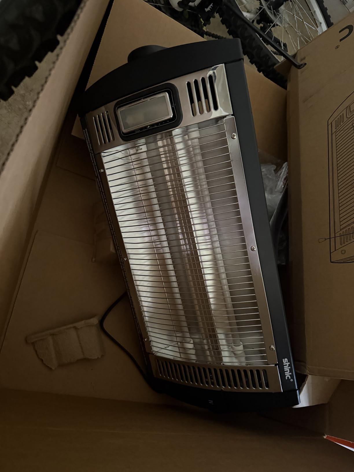 Electric Garage Heaters for Indoor Use, 1500W/750W Ceiling Mounted Radiant Quartz Heater with Work Light, 90° Rotation, 5 Mode Settings, Electric Heater for Garage, Shop, Patio Large Room customer photo 2