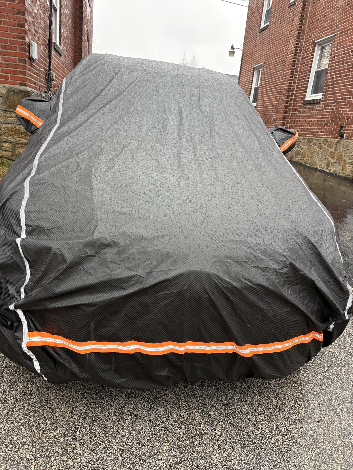 Car Cover Waterproof All Weather, 6 Layers Car Covers for Automobiles, Full Exterior Cover with Zipper, Outdoor Car Cover Sun UV Rain Snow Wind Protection, Fit for 185 inch Sedan customer photo 2
