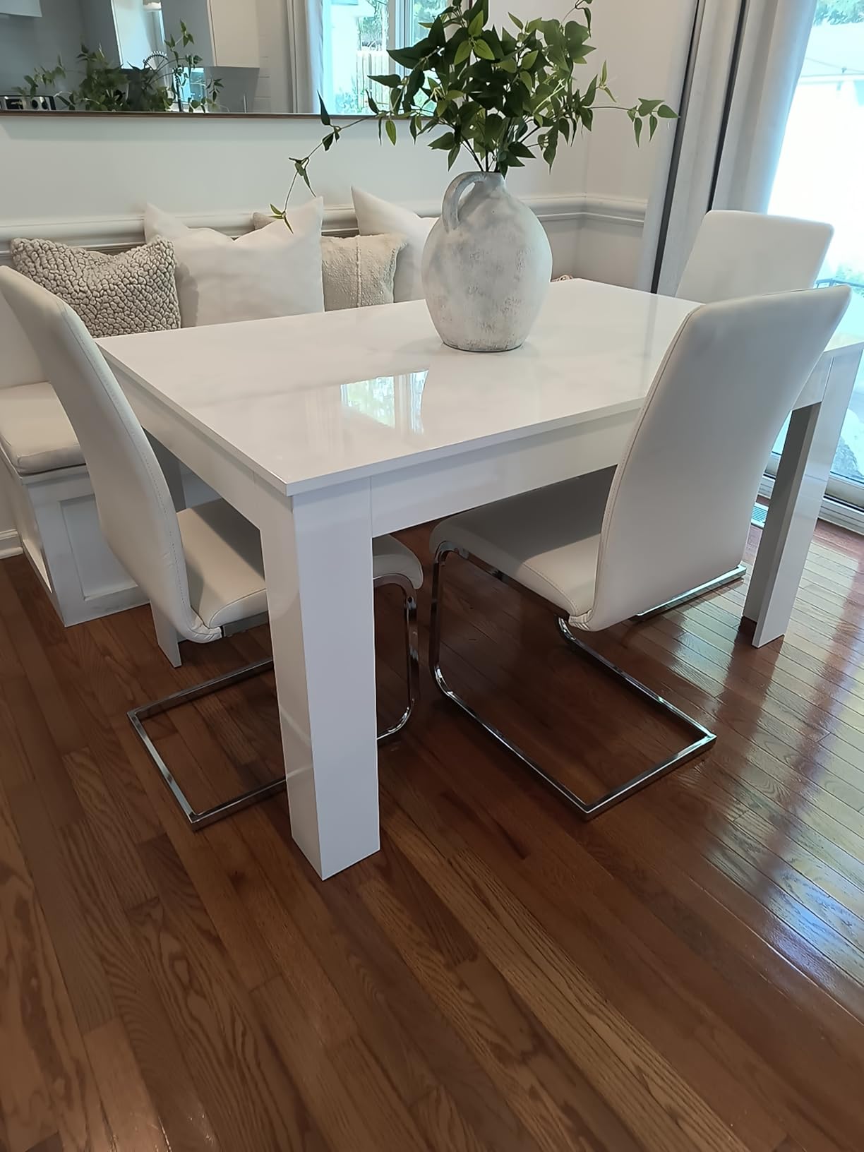 Mobili Fiver Easy Extendable Dining Table, 55.1-86.6 x 35.4 in, Rustic Oak, for 6-8 People, Expandable Dining Table for Kitchen, Italian Furniture customer photo 1