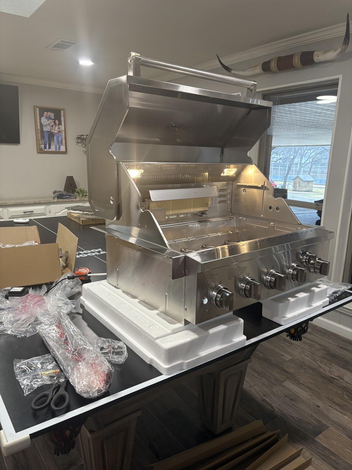 Premium 6 Burner Built In Gas Grill Island Head, Stainless Steel 36 Inch Propane Grill with Rear Burner, 73,000 BTUs, 904 SQ In Racks with Dual Fuel Compatibility - 740-0781P customer photo 1
