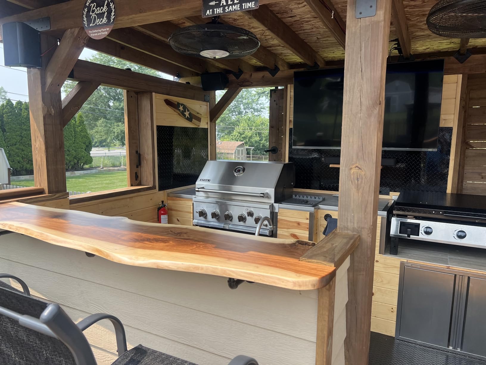 Premium 6 Burner Built In Gas Grill Island Head, Stainless Steel 36 Inch Propane Grill with Rear Burner, 73,000 BTUs, 904 SQ In Racks with Dual Fuel Compatibility - 740-0781P customer photo 2