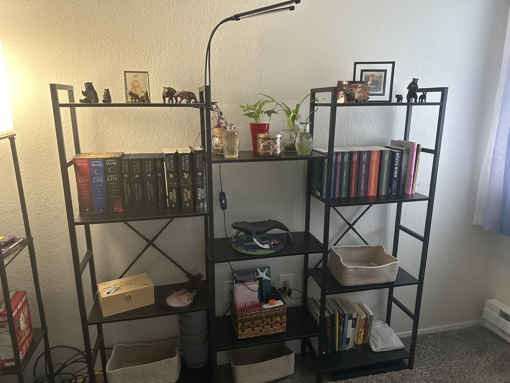 SUPERJARE Triple Bookshelf, Bookcase with 11 Open Display Shelves, Wide Book Shelf Book Case for Home & Office, 4 Tier, Brown,ABC009Z customer photo 1