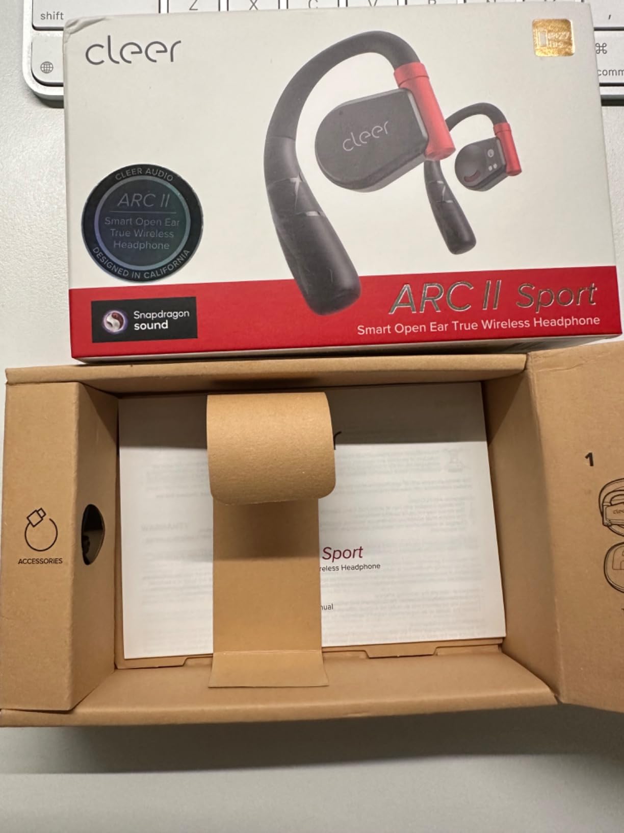 ARC II Sport Open Ear Headphones, True Wireless Ear Buds with Dual Mic, Sweat Resistant, Multi-Point Connect, 35 Hrs Playtime, Secure Fit, Bluetooth 5.3 Earbuds with Ear Hooks, Preset EQ, Black customer photo 2