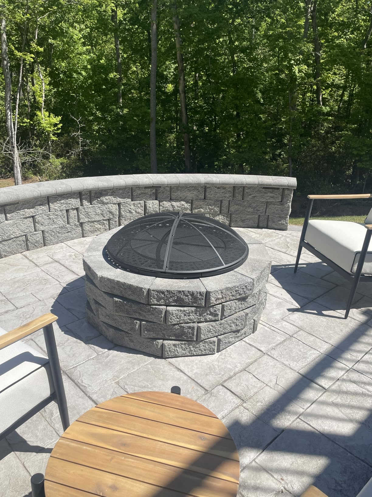 OutVue 36 Inch Fire Pit with 2 Grills, Wood Burning Fire Pits for Outside with Lid, Poker and Round Waterproof Cover, BBQ& Outdoor Firepit & Round Metal Table 3 in 1 for Patio, Picnic, Party customer photo 1