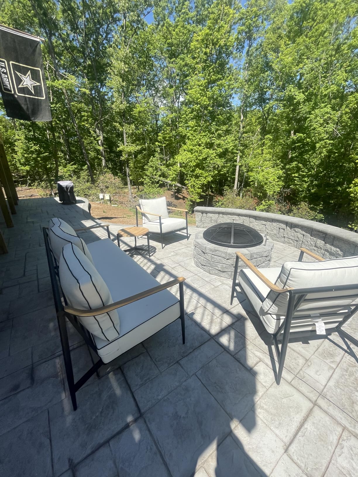 OutVue 36 Inch Fire Pit with 2 Grills, Wood Burning Fire Pits for Outside with Lid, Poker and Round Waterproof Cover, BBQ& Outdoor Firepit & Round Metal Table 3 in 1 for Patio, Picnic, Party customer photo 2