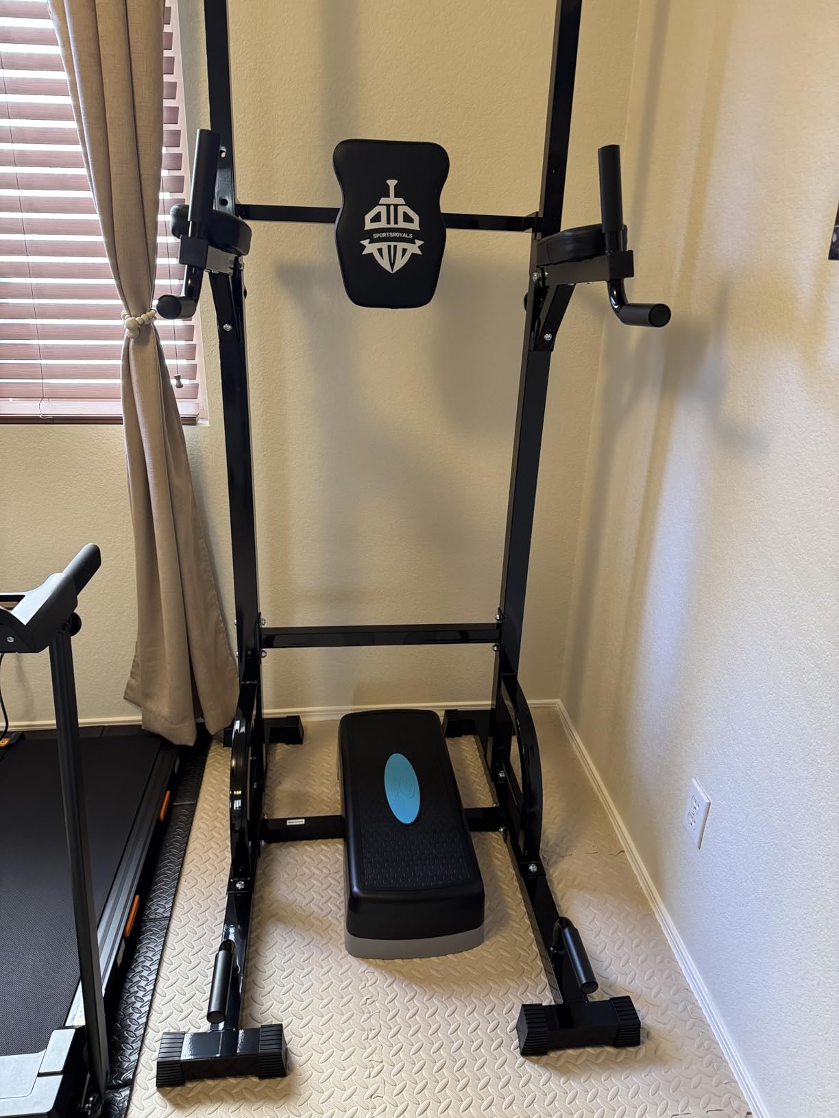 Sportsroyals Power Tower Pull Up Bar Station, 450LBS Stable Pull Up Dip Station for Home Gym Strength Training Equipment | FED Fitness customer photo 2