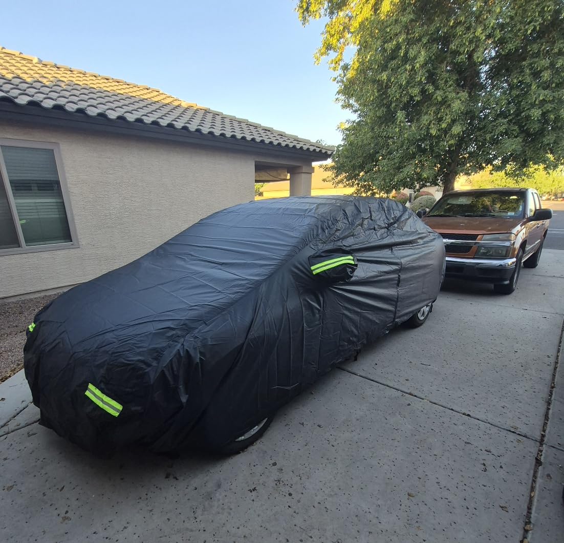 Car Cover Custom Fit for Toyota Corolla 2000-2025, Honda Civic 1991-2025, Waterproof All Weather Full Exterior Cover Rain Sun Protector Car Cover with Door Zipper customer photo 2