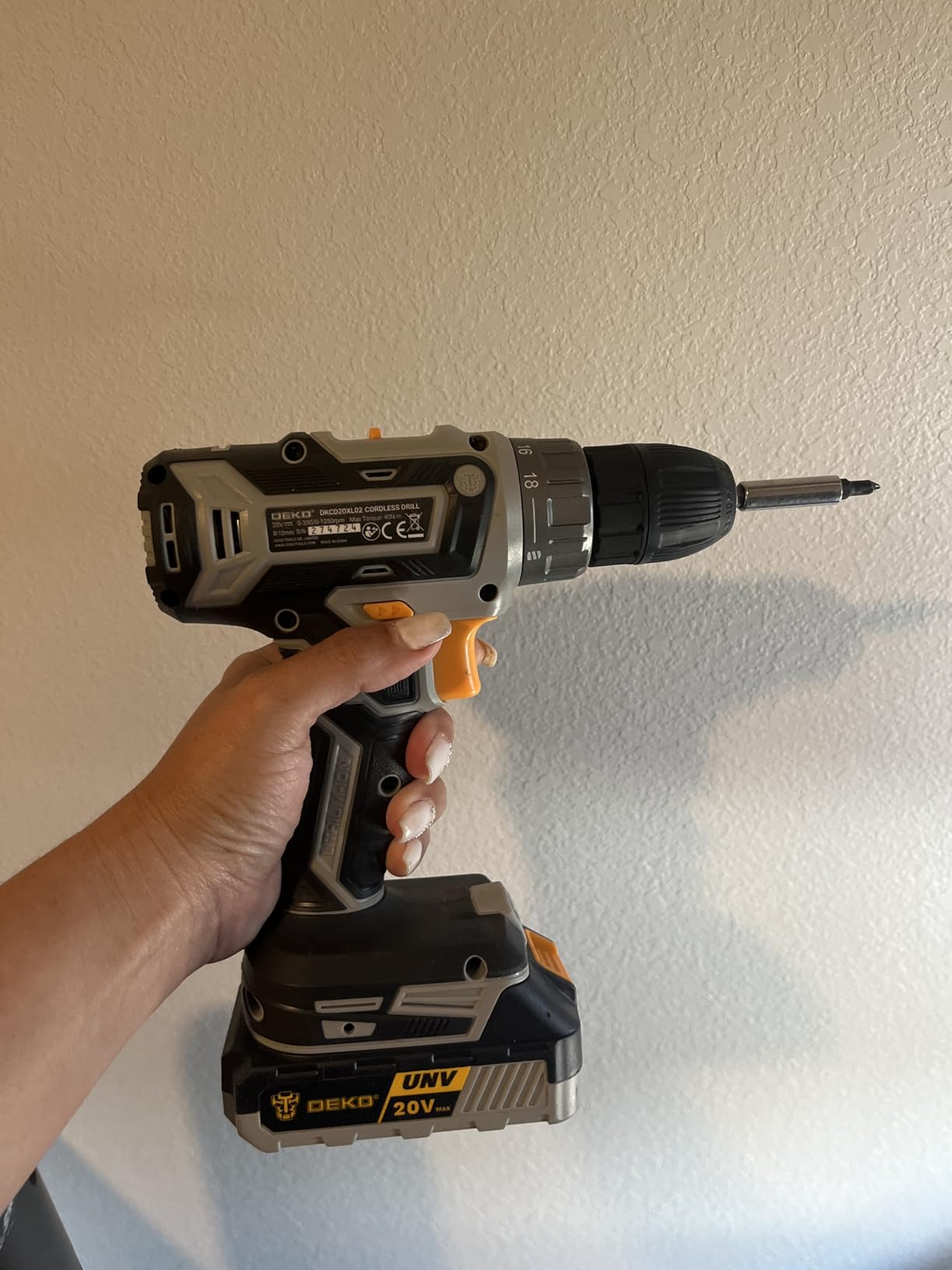 DEKOPRO Cordless Drill 20V Electric Power Drills Set Tool with Battery and Charger customer photo 1