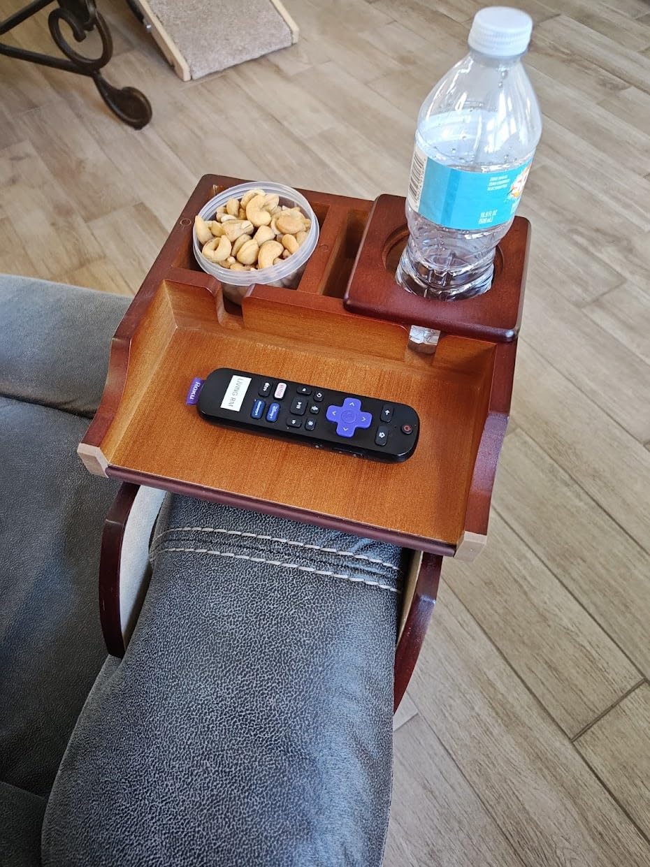 GHKINMAL Couch Cup Holder Tray, 15.4