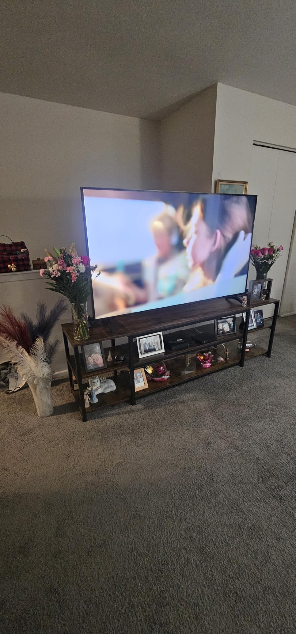 Aquzee 85 inch TV Stand, Entertainment Center for 70 75 80 85