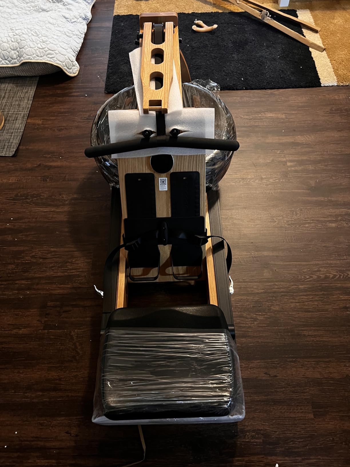 MERACH 950 Foldable Wooden Rowing Machine, Water Electromagnetic Rower Machine for Home Use, Exclusive App Lifetime Membership, Patented Space Saver, MERACH Go Technology customer photo 2