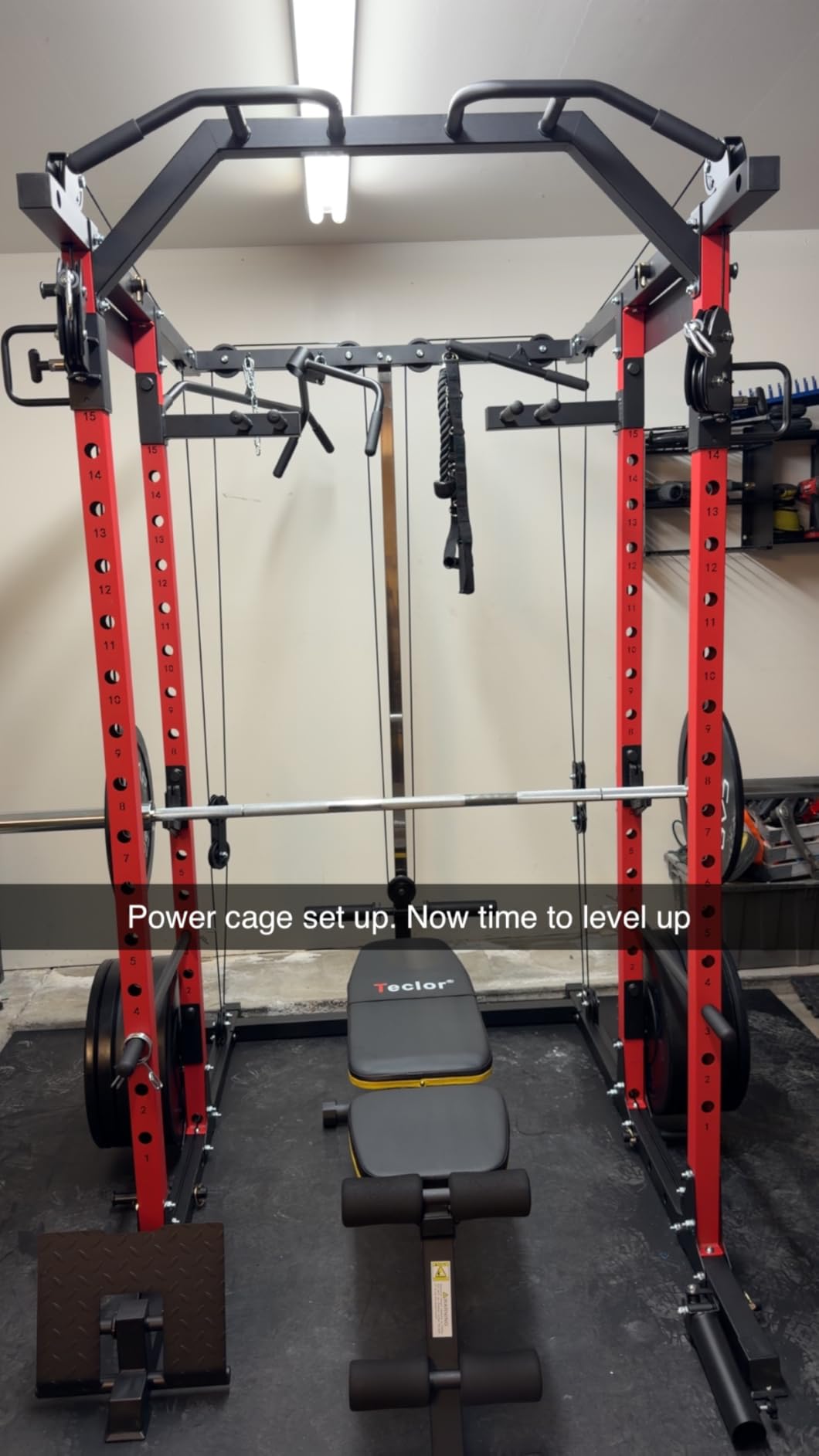 Mikolo Power Cage, Power Rack with Cable Crossover System, 1500LBS Squat Rack with LAT Pull Down System for Fitness Home Gym customer photo 1