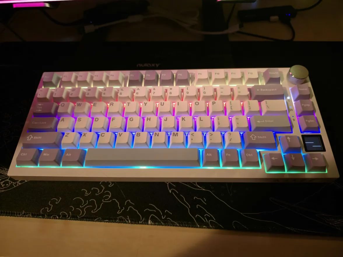EPOMAKER Ajazz AK820 Pro 75% Wireless Mechanical Keyboard with TFT Smart Display&Knob, Gasket-Mounted Gaming Keyboard, BT/2.4GHz/USB-C Wired (Purple, Gift Switch) customer photo 1