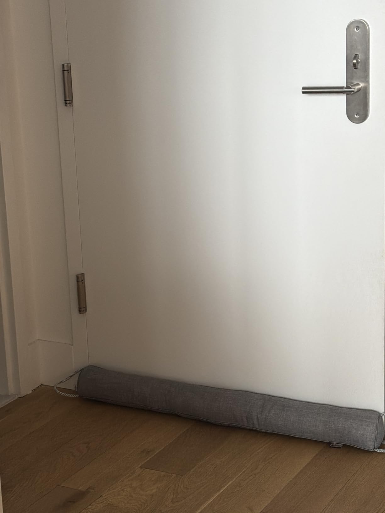 GORILLA GRIP Door Draft Stopper for Bottom of Doors, Cold Air Insulation Sweep, Weather Stripping Seal Noise, Soundproofing, Warmth Sealer, Easy Install Gap Filler, Home Essentials, 32 Inch, Gray customer photo 2
